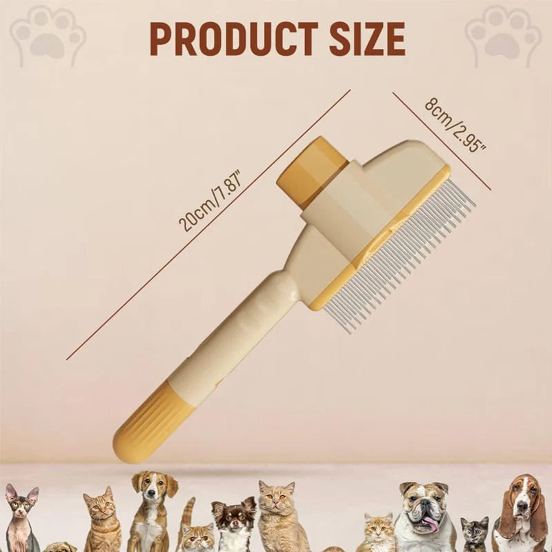 Self-cleaning Pet Flea Comb Grooming Brush
