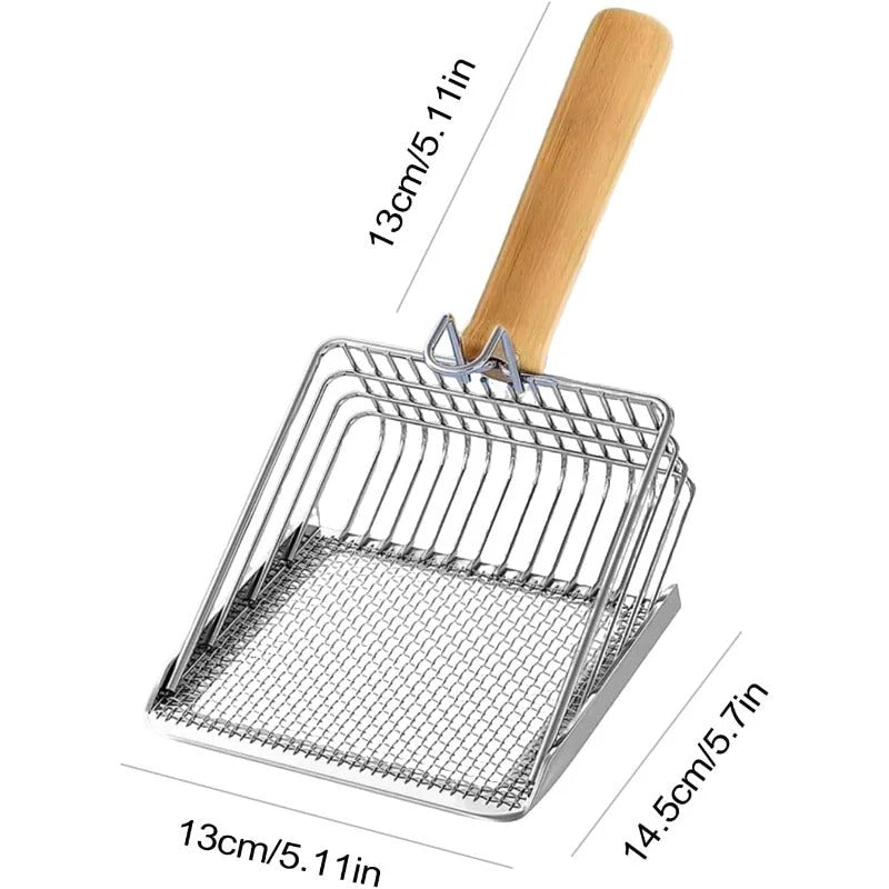 Dual-Layer Cat Litter Scoop – Fast Sifting, No-Clog Design