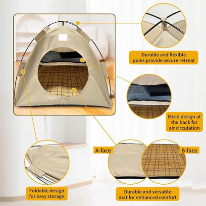 BreezyDen Pop-Up Pet Tent – Portable Hideaway for Cats & Small Dogs