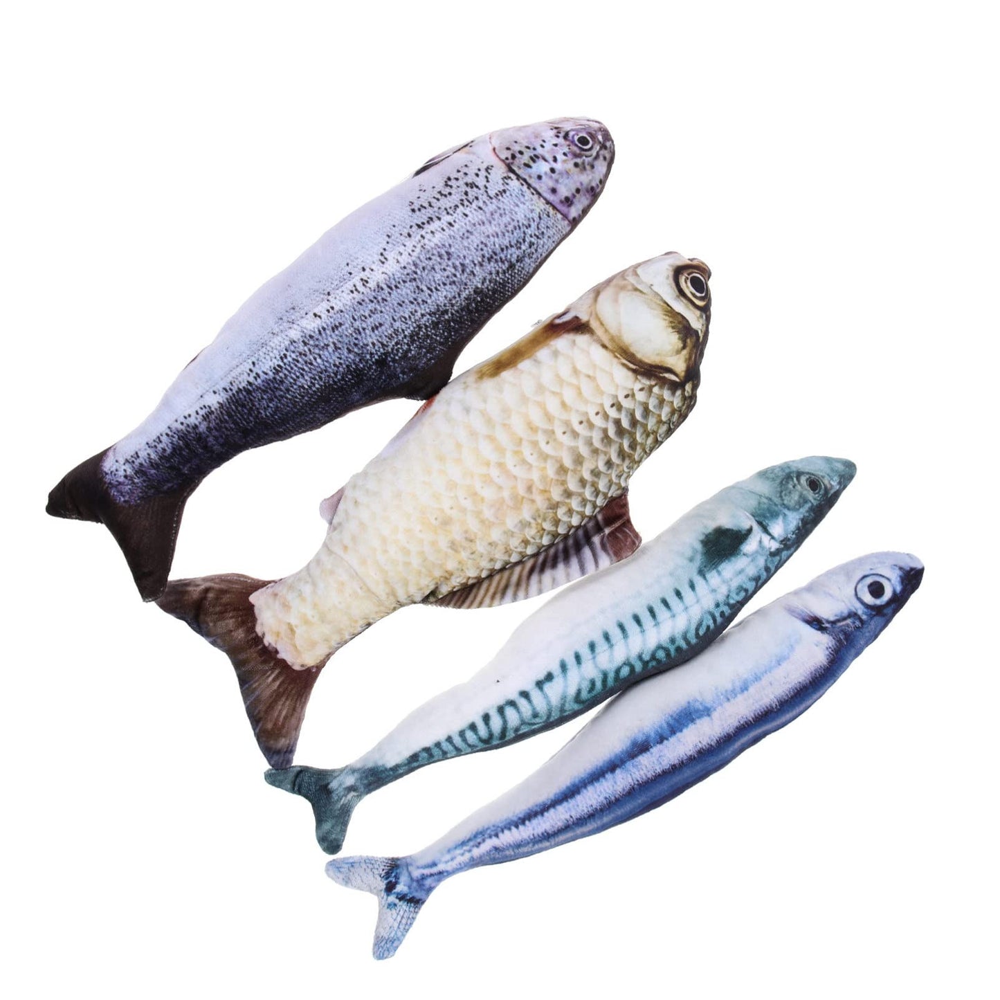 Realistic Fish Plush Toys for Cats