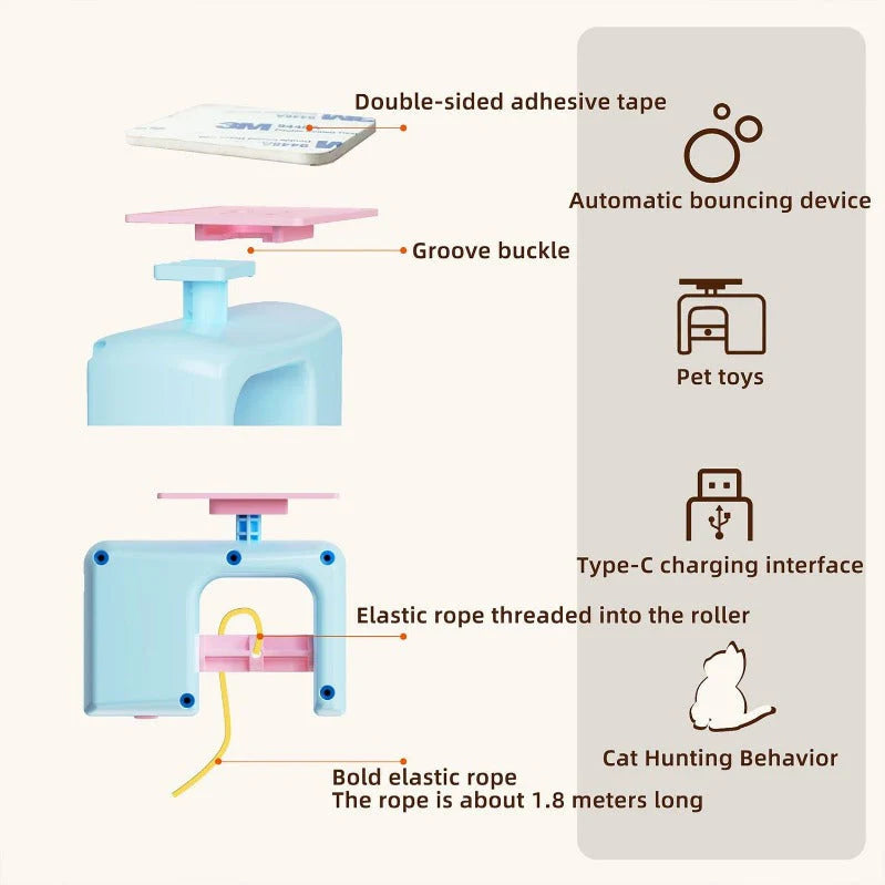 AutoBounce USB-C Ceiling Cat Teaser