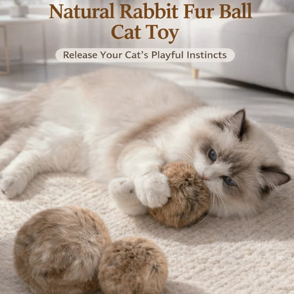 Soft Fluffy Cat Toy Ball