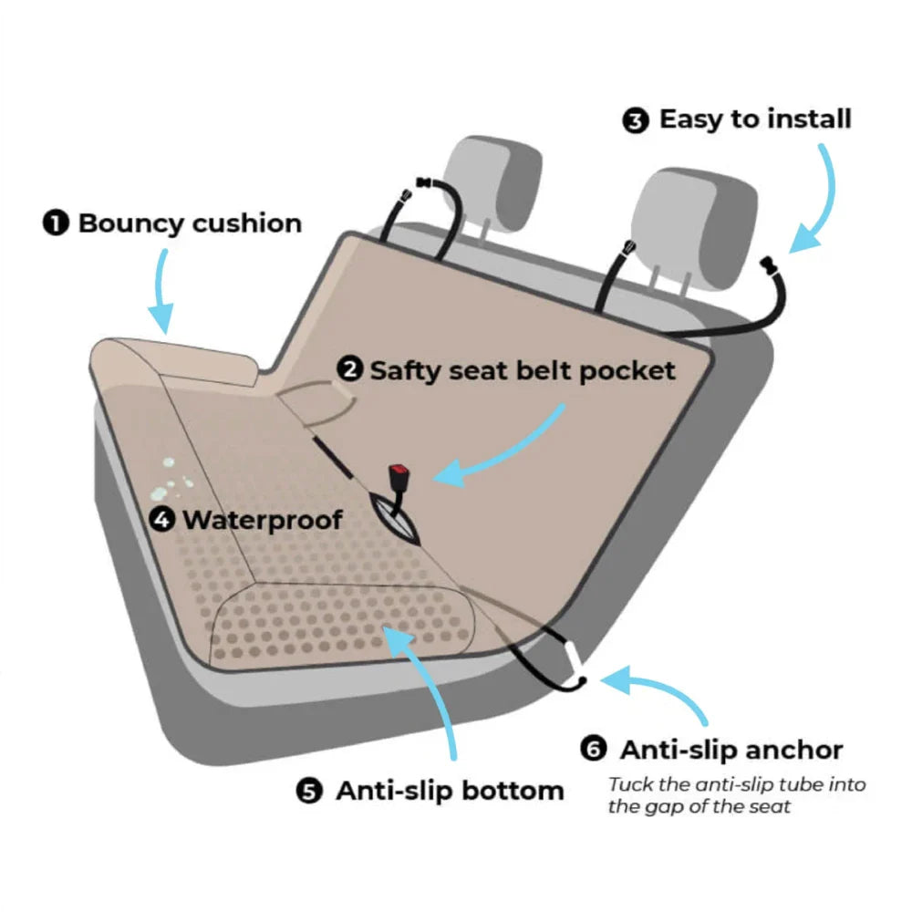 Backseat Car Protector for Dogs