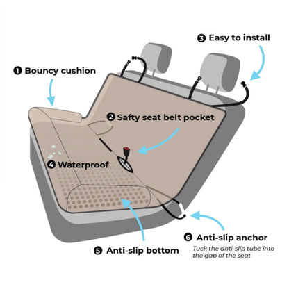 Backseat Car Protector for Dogs