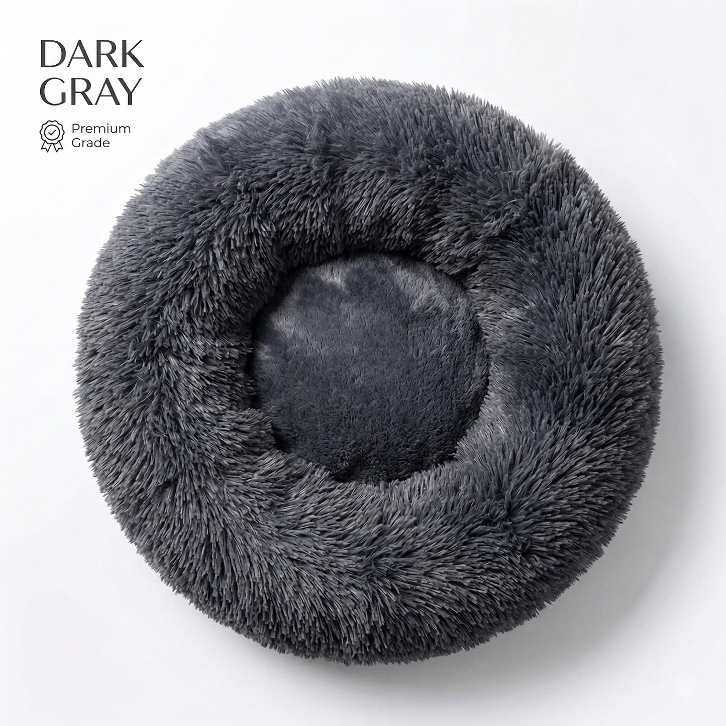 CozyPaws™ Calming Donut Pet Bed - Self-Warming Anti-Anxiety for Dogs & Cats