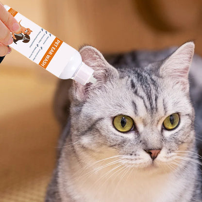 🐾 BUY 2 GET 1 FREE! ✨ Pet Ear Cleaner - Gentle Formula with Soothing Aloe for Dogs & Cats, Prevents Infections & Odor 🌿👂